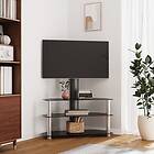 vidaXL TV Stand hörn för 32-70 tum svart och silver 358176