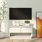 vidaXL Tv-bänk vit 74x34x40 cm massiv furu 813840