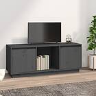 vidaXL TV Stand grå 110.5x35x44 cm massiv furu 814341