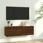 vidaXL Tv-bänk för vägg brun ek 100x30x30 cm konstruerat trä 815098