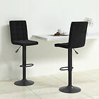vidaXL Barstolar 2 st svart sammet 335760