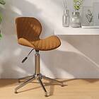 vidaXL Snurrbar matstol brun sammet 334960