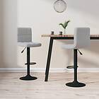 vidaXL Barpall 2 st ljusgrå sammet 334305