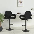 vidaXL Barstolar 2 st svart tyg 335623