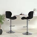 vidaXL Barstolar 2 st svart sammet 334908