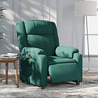 vidaXL Elektrisk reclinerfåtölj mörkgrön tyg 3205184