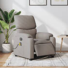 vidaXL Elektrisk massagefåtölj taupe tyg 3204820