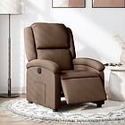 vidaXL Elektrisk reclinerfåtölj Brun tyg 3204144