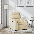 vidaXL Reclinerfåtölj gräddvit tyg 373471