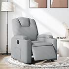 vidaXL Elektrisk reclinerfåtölj ljusgrå tyg 3204344