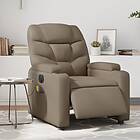 vidaXL Elektrisk massagefåtölj cappuccino konstläder 3204657