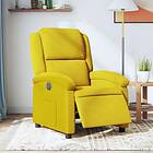 vidaXL Elektrisk Reclinerfåtölj gul sammet 3204285