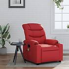 vidaXL Massagefåtölj röd konstläder 374145