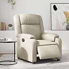vidaXL Elektrisk reclinerfåtölj gräddvit konstläder 3205137