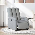 vidaXL Elektrisk reclinerfåtölj ljusgrå tyg 3204068