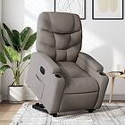 vidaXL Elektrisk reclinerfåtölj med uppresningshjälp taupe tyg 3204628