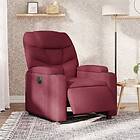 vidaXL Elektrisk reclinerfåtölj vinröd tyg 3204575