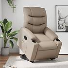 vidaXL Reclinerfåtölj med uppresningshjälp cappuccino konstläder 3206619