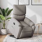 vidaXL Reclinerfåtölj med uppresningshjälp taupe tyg 3204832