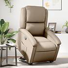 vidaXL Reclinerfåtölj med uppresningshjälp cappuccino konstläder 3204232