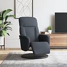 vidaXL Reclinerfåtölj med fotstöd mörkgrå sammet 356683