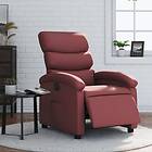 vidaXL Elektrisk reclinerfåtölj vinröd konstläder 3204030