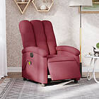 vidaXL Elektrisk massagefåtölj vinröd tyg 3204083