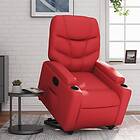 vidaXL Reclinerfåtölj med uppresningshjälp röd konstläder 3204677