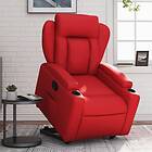 vidaXL Reclinerfåtölj med uppresningshjälp röd konstläder 3204549