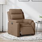 vidaXL Elektrisk reclinerfåtölj Brun tyg 3204960