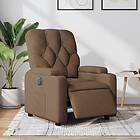 vidaXL Elektrisk reclinerfåtölj Brun tyg 3204690