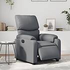 vidaXL Elektrisk reclinerfåtölj grå konstläder 3204875