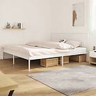 vidaXL Sängram med huvudgavel metall vit 200x200 cm 350938