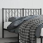 vidaXL Huvudgavel metall svart 140 cm 374470