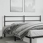 vidaXL Huvudgavel metall svart 193 cm 355402