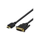 Deltaco HDMI-113D adapterkabel HDMI DVI 3 m