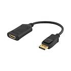 Deltaco DP-HDMI32 adapterkabel DisplayPort HDMI 10 cm