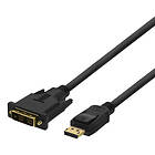 Deltaco videoadapterkabel DisplayPort till DVI-D 2 m