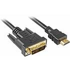 Sharkoon adapterkabel HDMI DVI 5 m