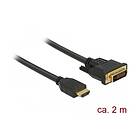 DeLock adapterkabel HDMI DVI 2 m