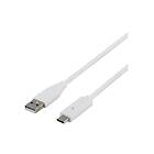 Deltaco USB typ C-kabel USB till 24 pin USB-C 25 cm