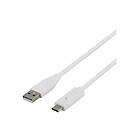 Deltaco USB typ C-kabel USB till 24 pin USB-C 1 m