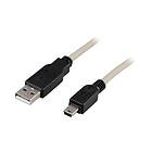 Deltaco USB-kabel USB till mini-USB typ B 0,5 m