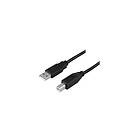 Deltaco USB-kabel USB till USB typ B 2 m