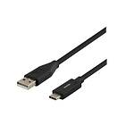 Deltaco USB typ C-kabel USB till 24 pin USB-C 1 m