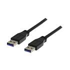 Deltaco USB3-210 USB-kabel USB typ A till USB typ A 1 m