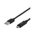 Deltaco USB typ C-kabel 24 pin USB-C till USB 3 m