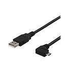 Deltaco USB-302D USB-kabel USB till mikro-USB typ B 2 m