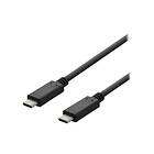 Deltaco USBC-2003 USB typ C-kabel USB-C till USB-C 3 m