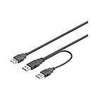 Deltaco USB2-16 USB-kabel USB till USB 30 cm